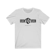 Load image into Gallery viewer, "Iron Sharpens Iron" Unisex Jersey Short Sleeve Tee