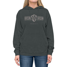 Load image into Gallery viewer, "Iron Sharpens Iron" Shield Unisex Lightweight Hoodie