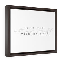 Load image into Gallery viewer, "It Is Well" Framed Canvas
