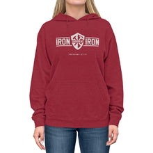 Load image into Gallery viewer, "Iron Sharpens Iron" Shield Unisex Lightweight Hoodie