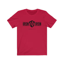 Load image into Gallery viewer, "Iron Sharpens Iron" Unisex Jersey Short Sleeve Tee