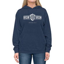 Load image into Gallery viewer, "Iron Sharpens Iron" Shield Unisex Lightweight Hoodie
