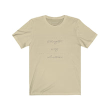Load image into Gallery viewer, "Strength" Unisex Jersey Short Sleeve Tee
