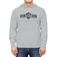 Load image into Gallery viewer, "Iron Sharpens Iron" Shield Unisex Lightweight Hoodie
