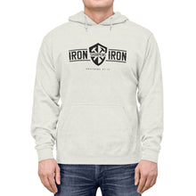 Load image into Gallery viewer, "Iron Sharpens Iron" Shield Unisex Lightweight Hoodie
