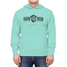 Load image into Gallery viewer, "Iron Sharpens Iron" Shield Unisex Lightweight Hoodie
