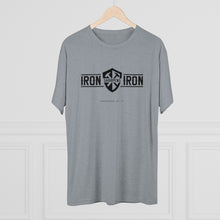 Load image into Gallery viewer, "Iron Sharpens Iron" Shield Men's Soft Tri-Blend Tee
