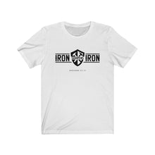 Load image into Gallery viewer, "Iron Sharpens Iron" Unisex Jersey Short Sleeve Tee
