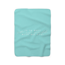 Load image into Gallery viewer, "It Is Well" Sherpa Fleece Blanket
