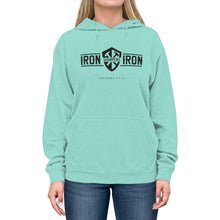 Load image into Gallery viewer, "Iron Sharpens Iron" Shield Unisex Lightweight Hoodie
