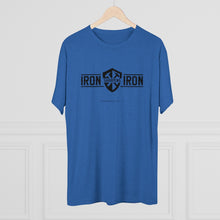 Load image into Gallery viewer, "Iron Sharpens Iron" Shield Men's Soft Tri-Blend Tee
