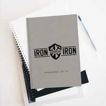 Load image into Gallery viewer, "Iron Sharpens Iron" Shield Journal - Ruled Line
