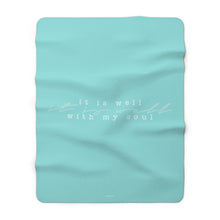 Load image into Gallery viewer, "It Is Well" Sherpa Fleece Blanket
