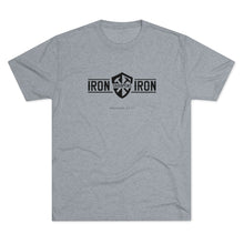 Load image into Gallery viewer, "Iron Sharpens Iron" Shield Men's Soft Tri-Blend Tee
