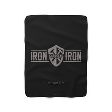 Carregar imagem no visualizador da galeria, "Iron Sharpens Iron" Shield Sherpa Fleece Blanket
