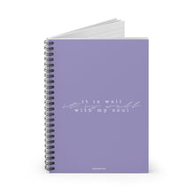 Load image into Gallery viewer, "It Is Well" Spiral Notebook - Ruled Line
